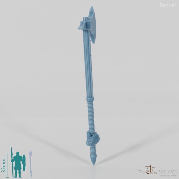 Menschen-Axt, hinten gegriffen mit Hand (Gonthan)