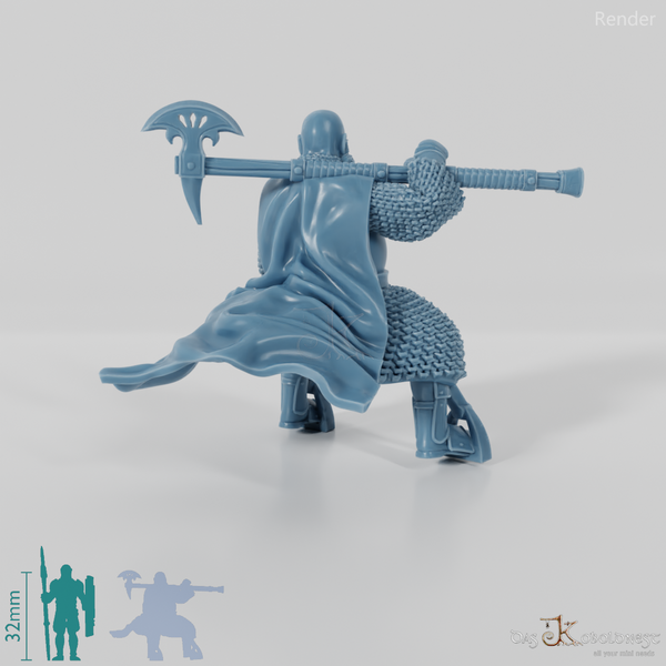 Axtkrieger der Lehnsgüter - Anführer in Reitpose