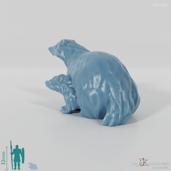 Dachs - Dachs mit Jungtier