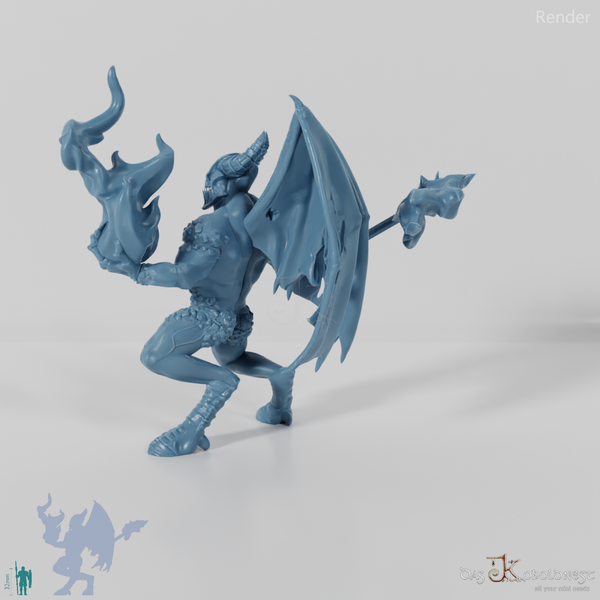 Balor mit Axt und Feuerball