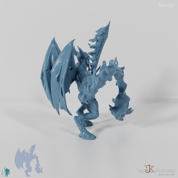 Balor mit Flammenpeitsche und Schwert