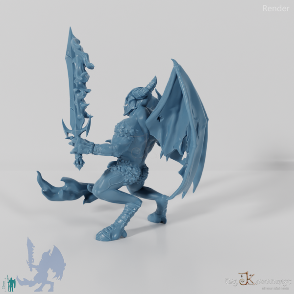 Balor mit Flammenpeitsche und Schwert