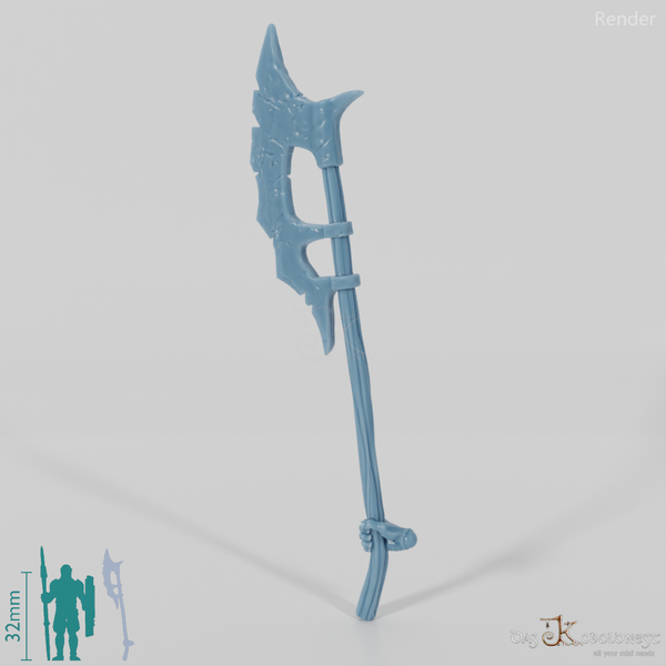 Ork-Bardiche mit Hand