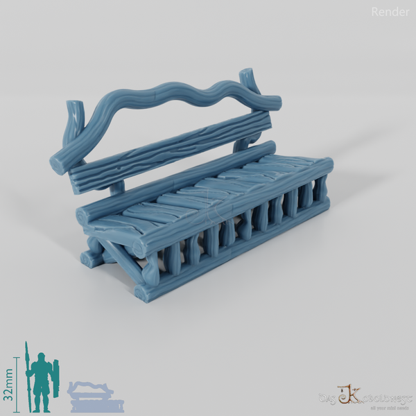 Bank - Rustikale Sitzbank 02