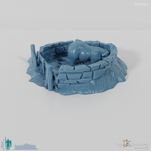 Stall - Schweinegehege mit Schwein