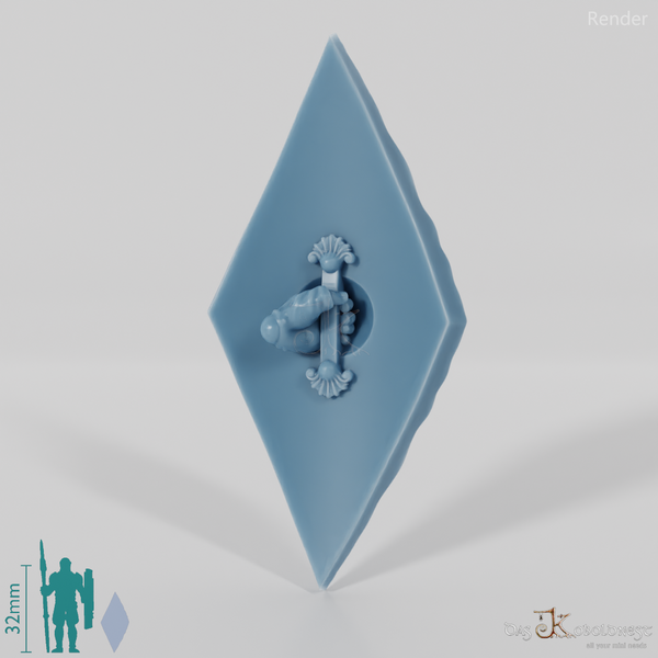 Elfenschild - Reiterschild mit Hand