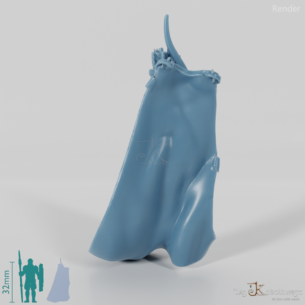 Reitervolk-Umhang mit Pfeilköcher und Bogen