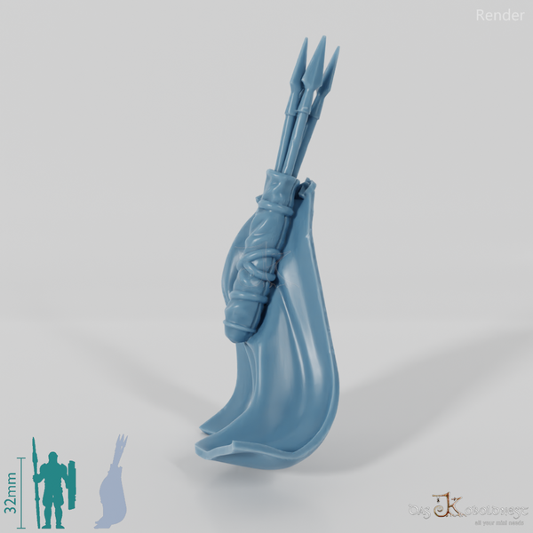 Reitervolk-Umhang mit Wurfspeerköcher