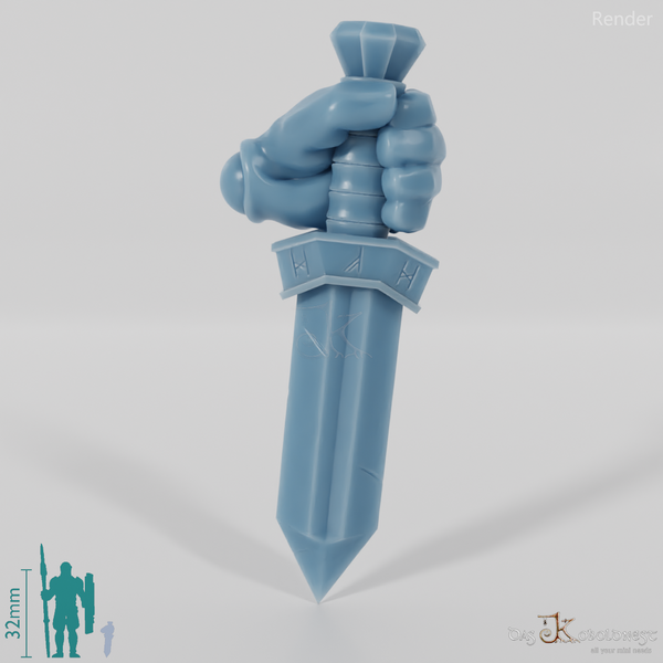 Zwergischer Dolch A mit Hand (Alternativpose)