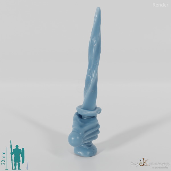 Geister-Dolch A mit Hand, Klinge nach Oben