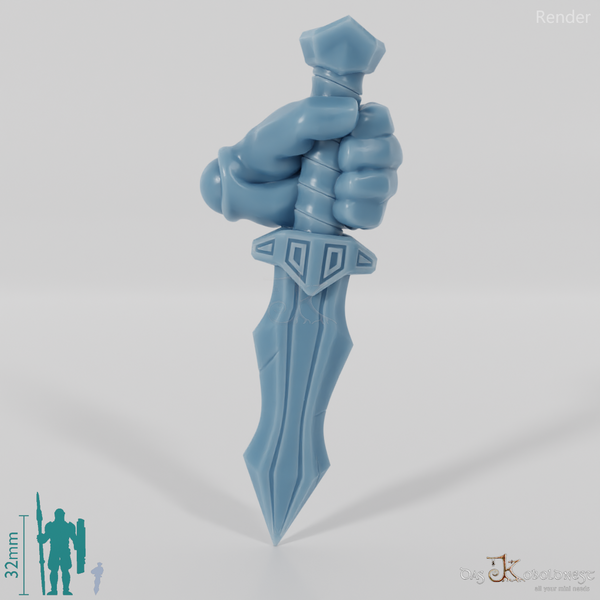 Zwergischer Dolch B mit Hand (Alternativpose)