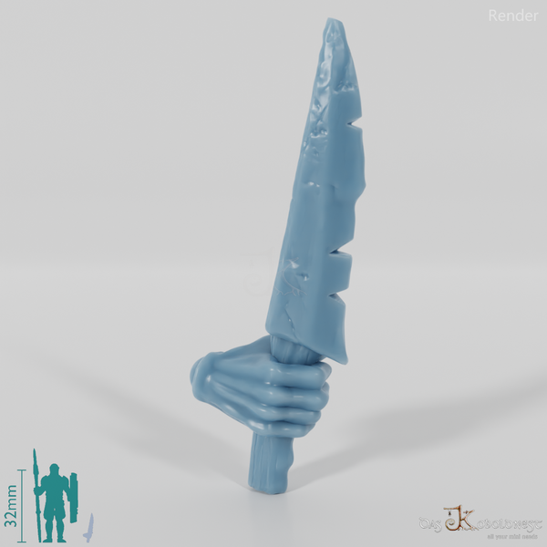 Ork-Dolch B mit Hand (Klinge oben)