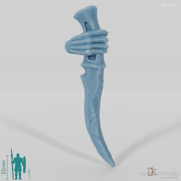 Geister-Dolch C mit Hand, Klinge nach Unten