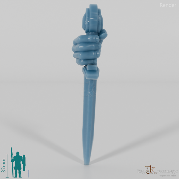 Halbling-Dolch C mit Hand (Gesenkt)