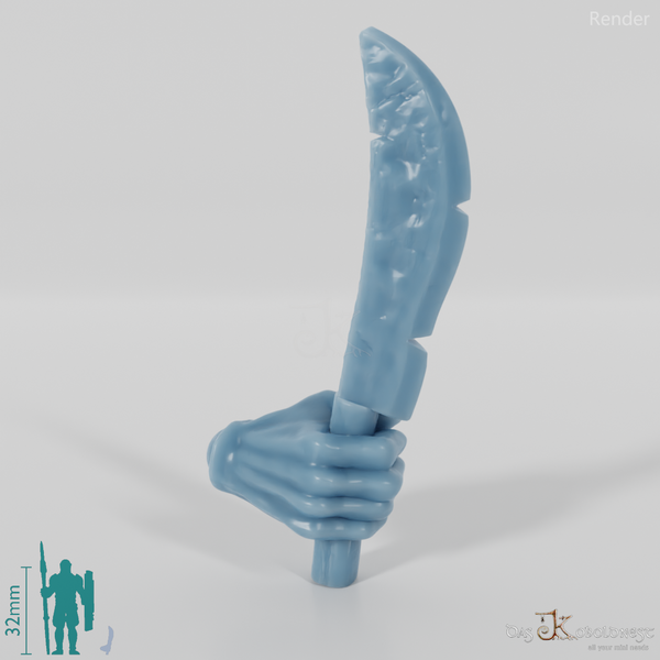 Ork-Dolch D mit Hand (Klinge oben)