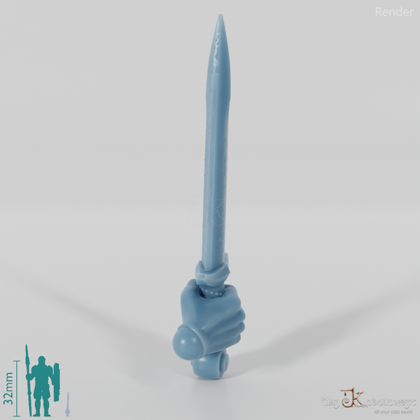 Menschen-Dolch mit Hand, Klinge nach Oben (Gonthan)