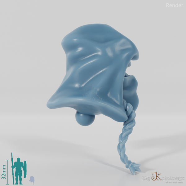 Elfenkopf - Weiblich B mit verhülltem Helm
