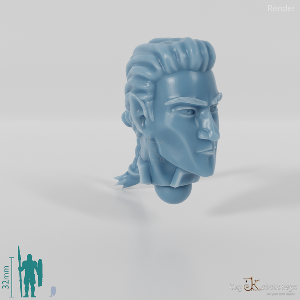 Elfenkopf - Männlich mit Zopf