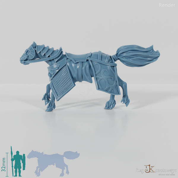 Pferd - Elfisches Schlachtross im Galopp