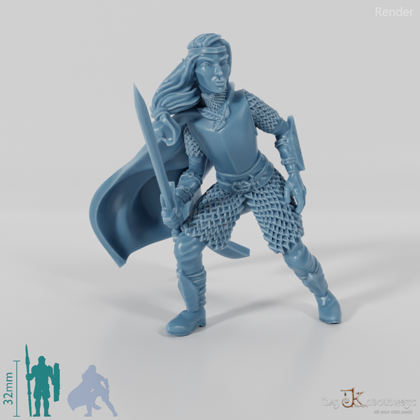 Lichtwald-Kämpferin mit Schwert