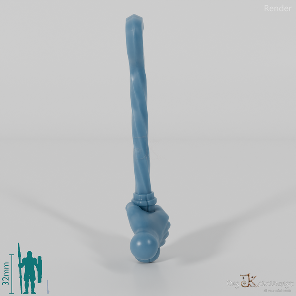 Halbling-Schürhaken mit Hand