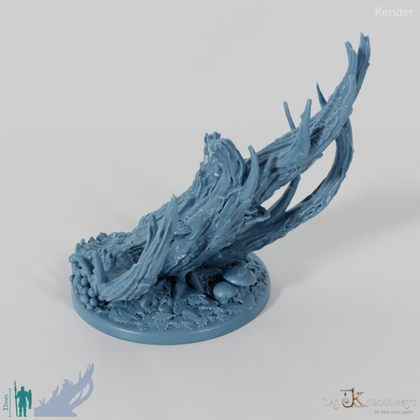 Waldbodenbase mit totem Baum