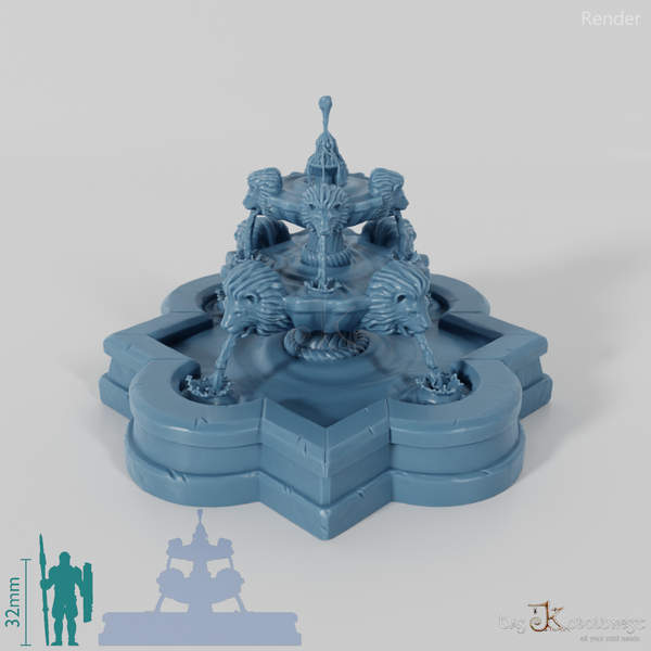 Zierbrunnen - Der Löwenbrunnen (Sprudelnd)