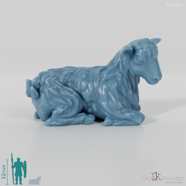 Ziege - Liegendes Zicklein