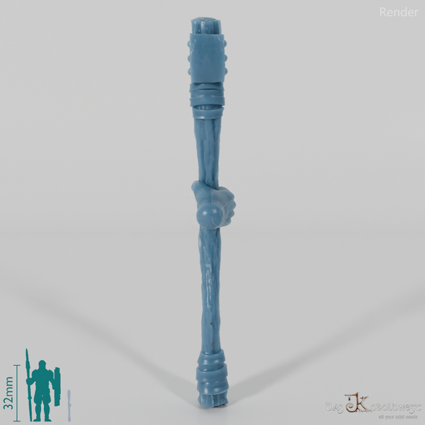 Halbling-Streitaxt mit Hand