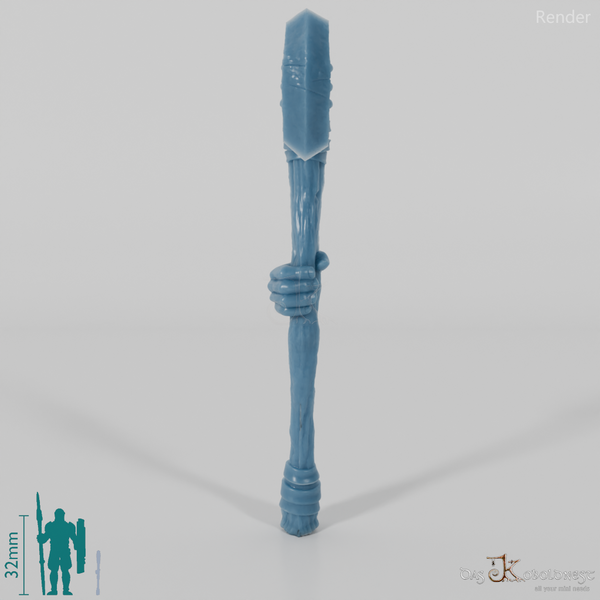 Halbling-Streitaxt mit Hand