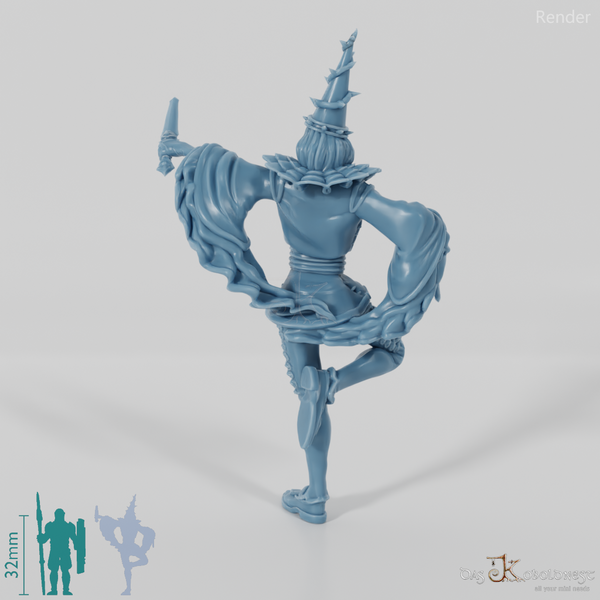 Harlekin mit Wurfmessern 02