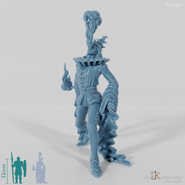 Harlekin mit Flammenatem