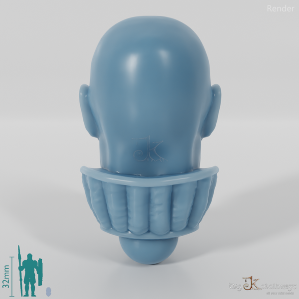 Reitervolk-Kopf - Männlich mit kahlem Schädel