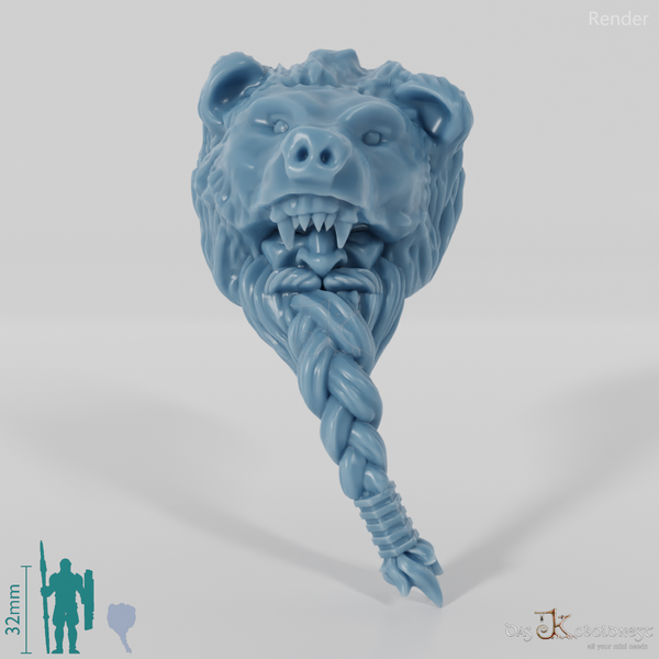 Zwergenkopf - Männlich mit Bärenkopf und langem Bart