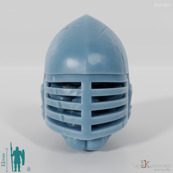 Halbork-Kopf mit Helm C