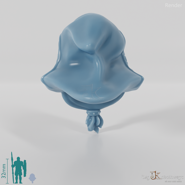 Zwergenkopf - Männlich mit verzierter Kapuze und langem Bart