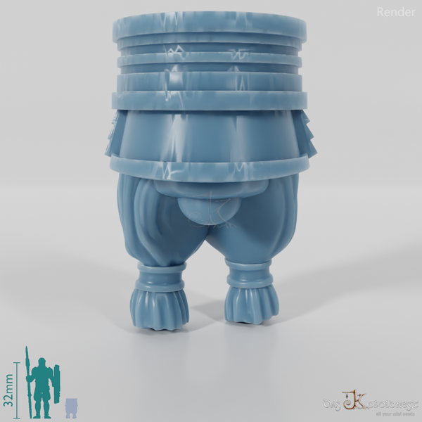 Zwergenkopf - Männlich mit Topfhelm und langem Bart