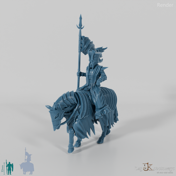 Herold des Dunklen Herrschers auf Kriegspferd