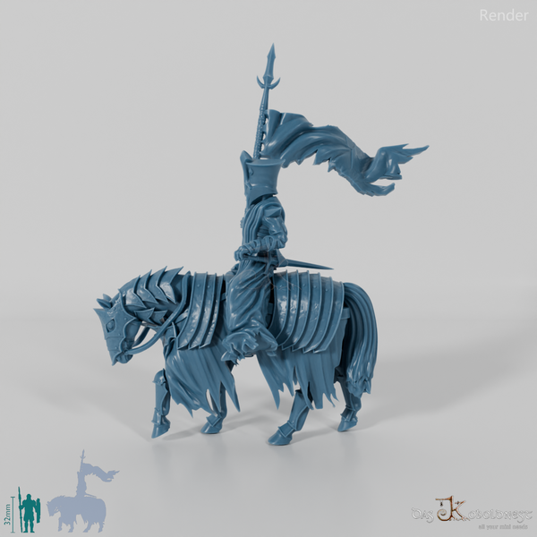 Herold des Dunklen Herrschers auf Kriegspferd