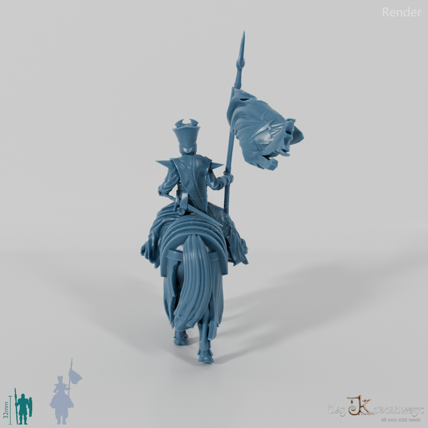 Herold des Dunklen Herrschers auf Kriegspferd