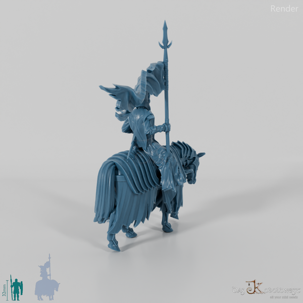 Herold des Dunklen Herrschers auf Kriegspferd