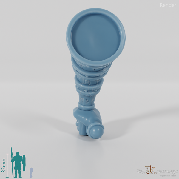 Zwergisches Signalhorn mit Hand