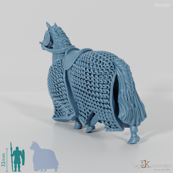 Pferd der Pferdeherren - Kettenpanzer im Trab