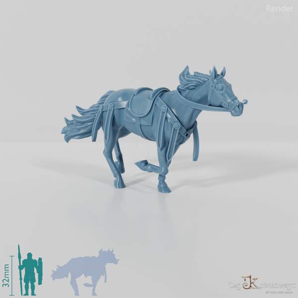 Pferd der Pferdeherren - Leicht gesattelt und im Galopp