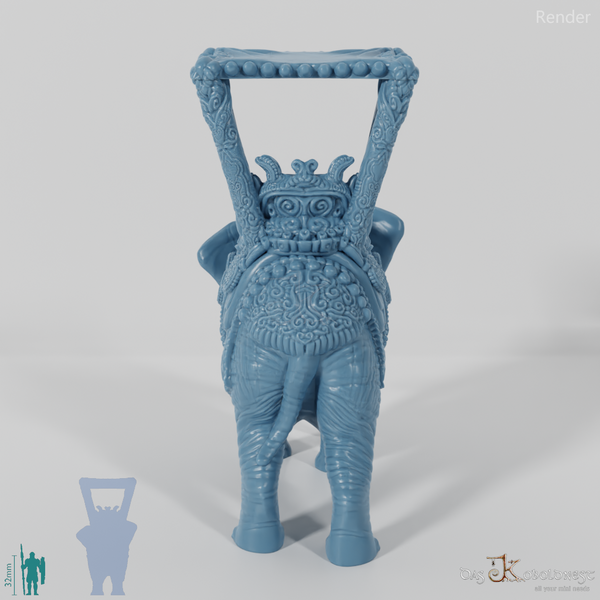 Elefant - Elefanten-Howdah