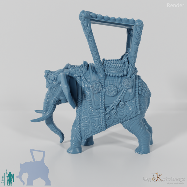 Elefant - Elefanten-Howdah