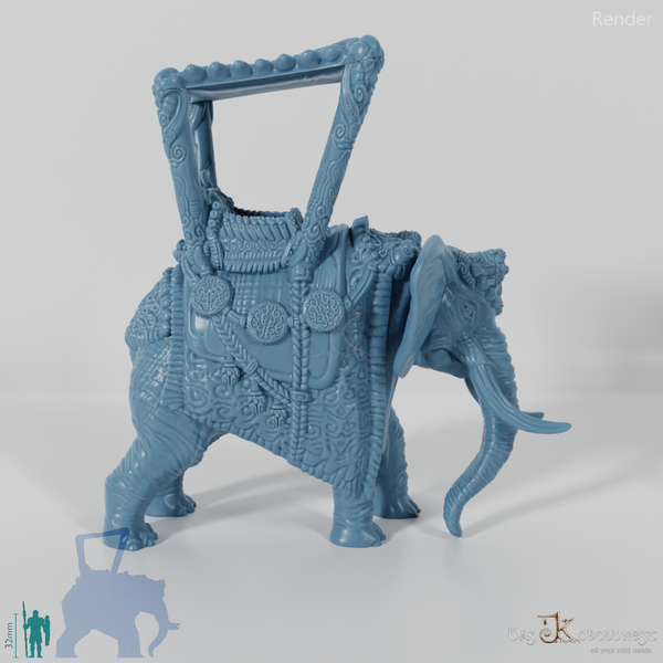 Elefant - Elefanten-Howdah