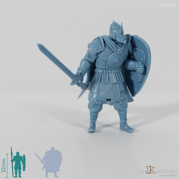 Bogatyr Ilya Muromets in Kampfhaltung