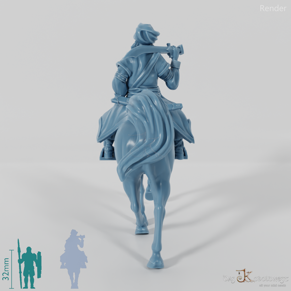 Korsaren-Kapitän auf Pferd