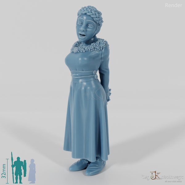 Nordische Sängerin, bewaffnet